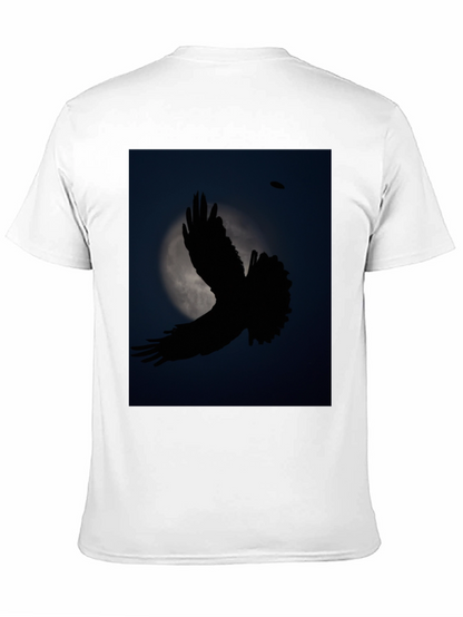 Camiseta Negra con Diseño de Ave Nocturna