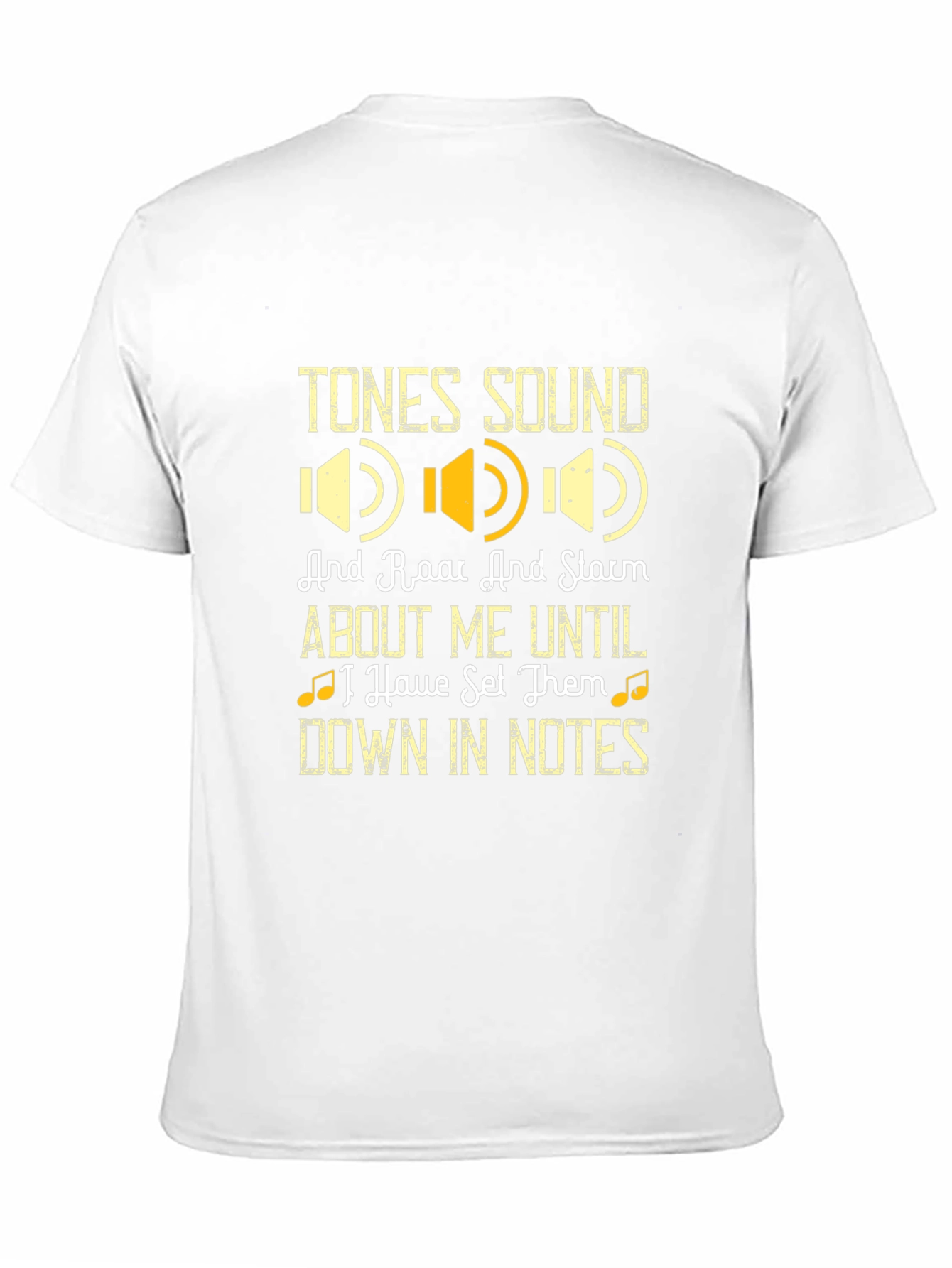 Camiseta Negra con Diseño de Música