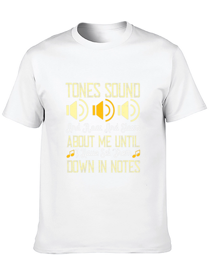 Camiseta Negra con Diseño de Música