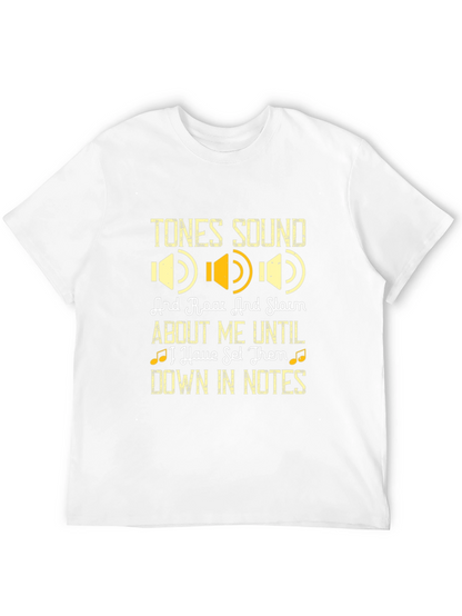 Camiseta Negra con Diseño de Música