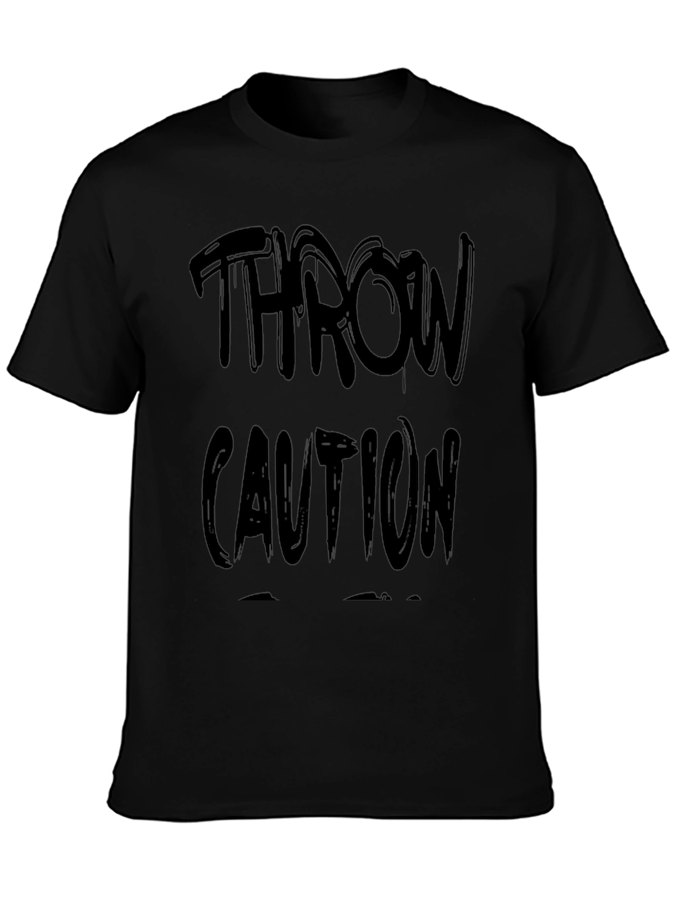 Camiseta Negra Throw Caution Casual