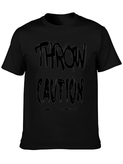 Camiseta Negra Throw Caution Casual