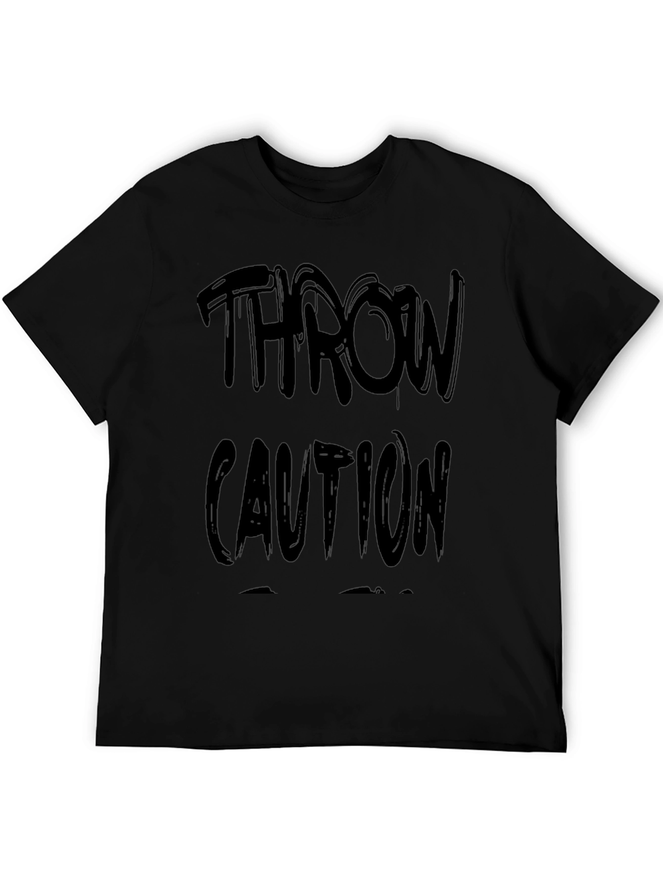 Camiseta Negra Throw Caution Casual