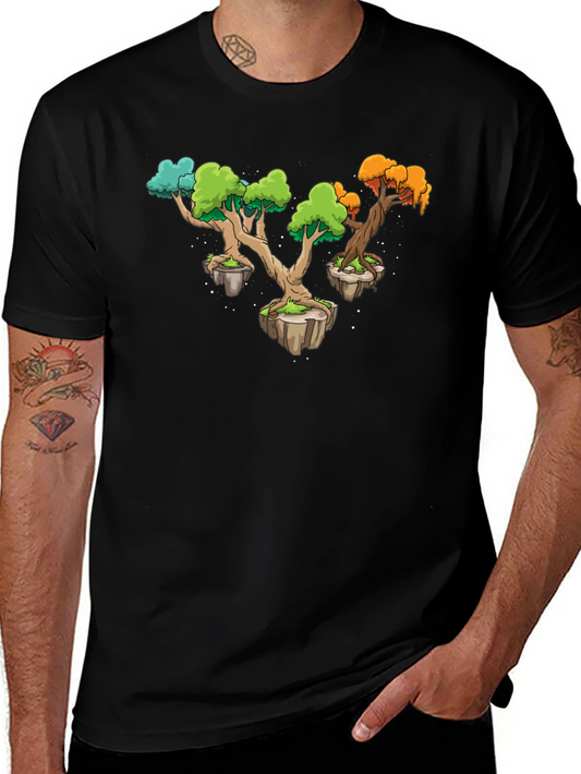 Camiseta Negra Árboles Flotantes Original