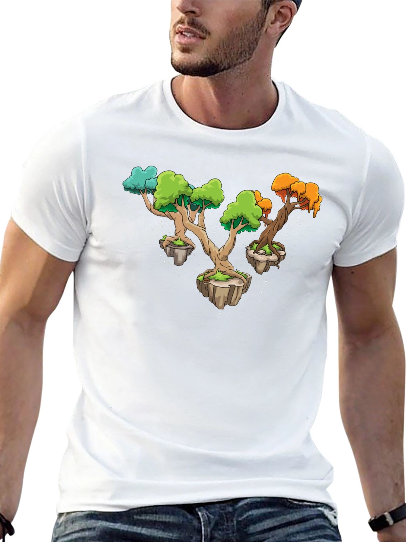 Camiseta Negra Árboles Flotantes Original