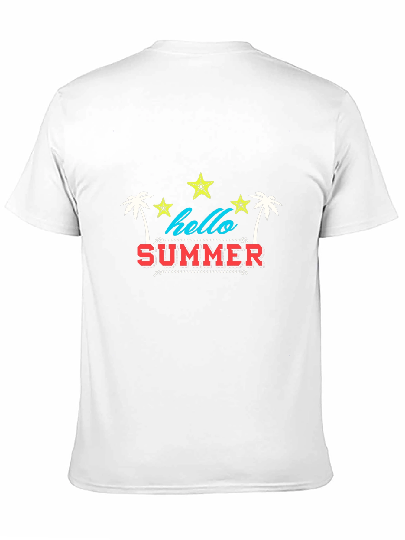 Camiseta Negra Estampada Hello Summer