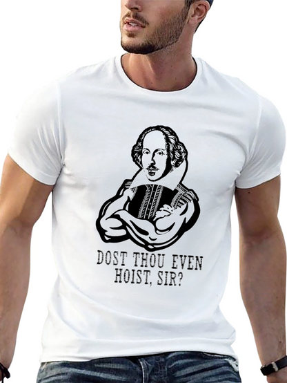 Camiseta Negra Divertida: Shakespeare Musculoso