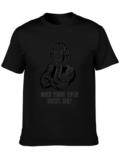 Camiseta Negra Divertida: Shakespeare Musculoso