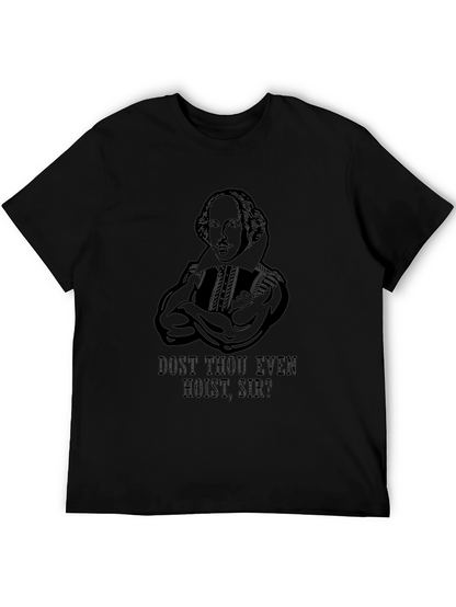 Camiseta Negra Divertida: Shakespeare Musculoso