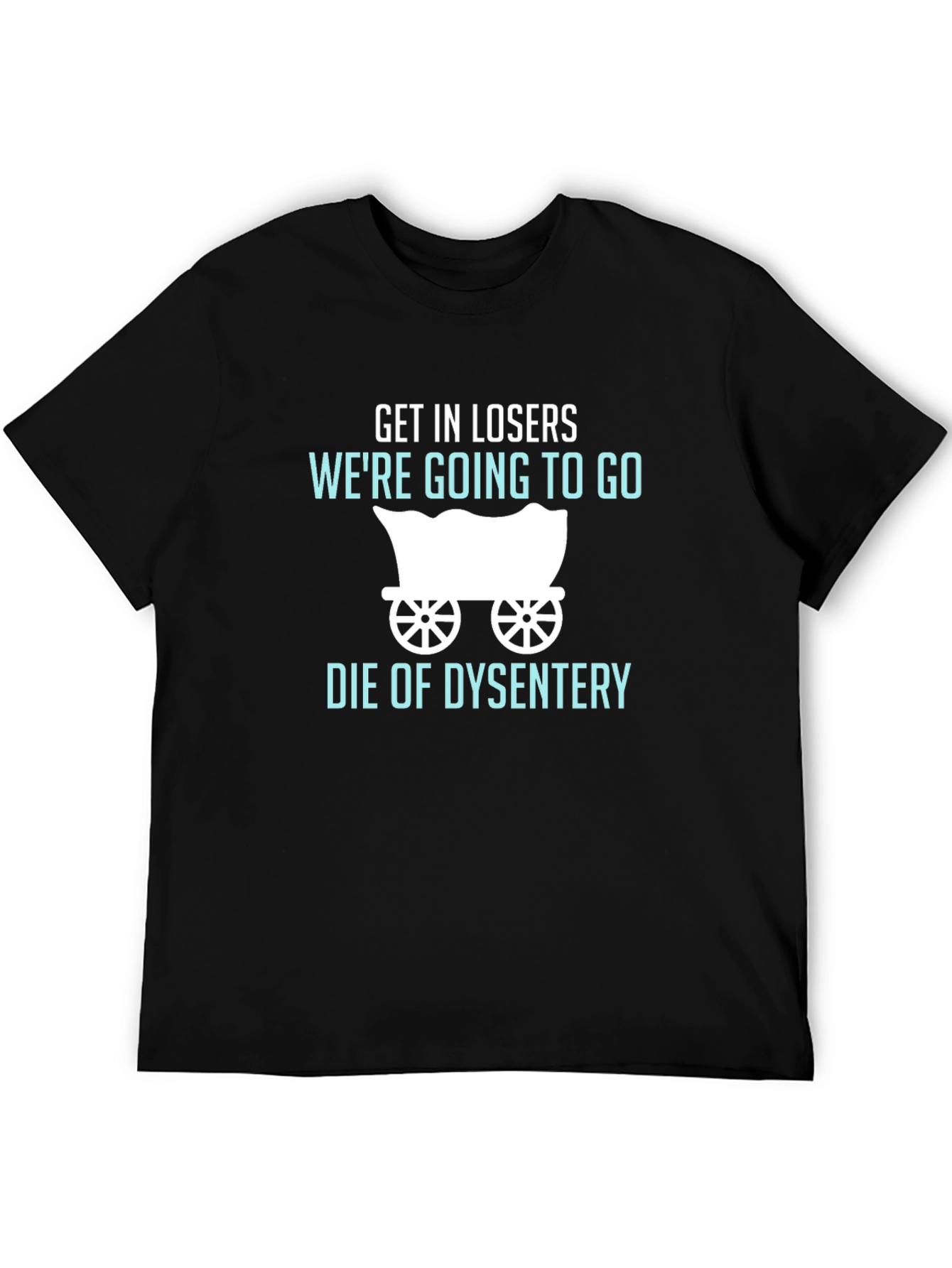 Camiseta Negra: Humor Oregon Trail