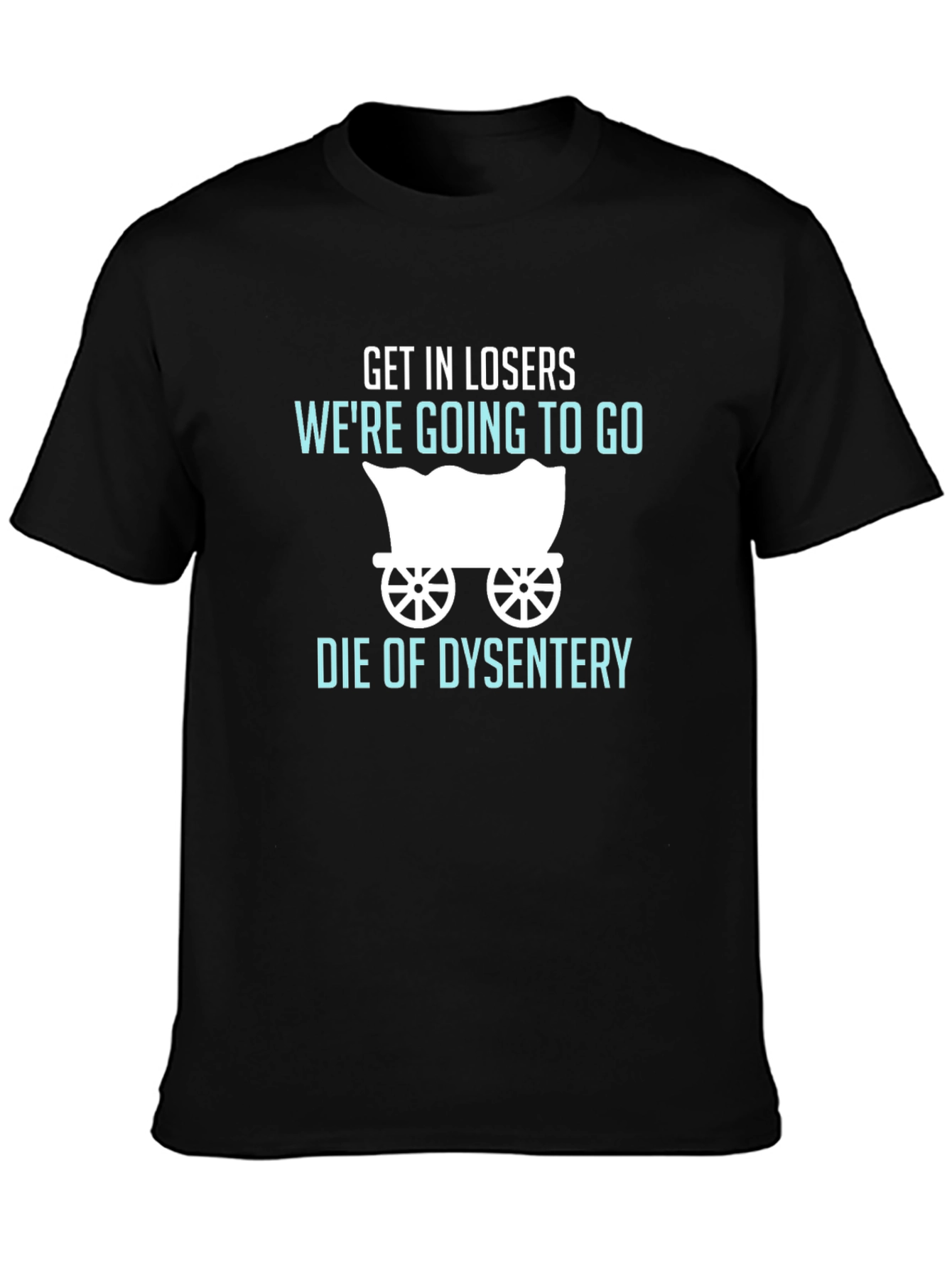 Camiseta Negra: Humor Oregon Trail