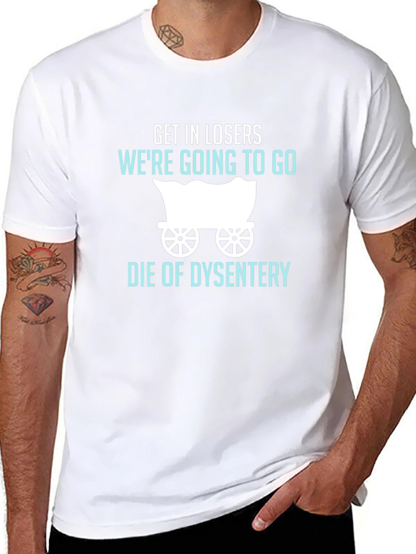 Camiseta Negra: Humor Oregon Trail