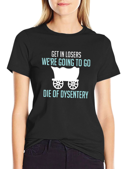 Camiseta Negra: Humor Oregon Trail