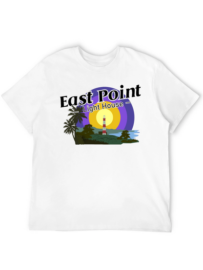 Camiseta Negra con Diseño de Faro East Point