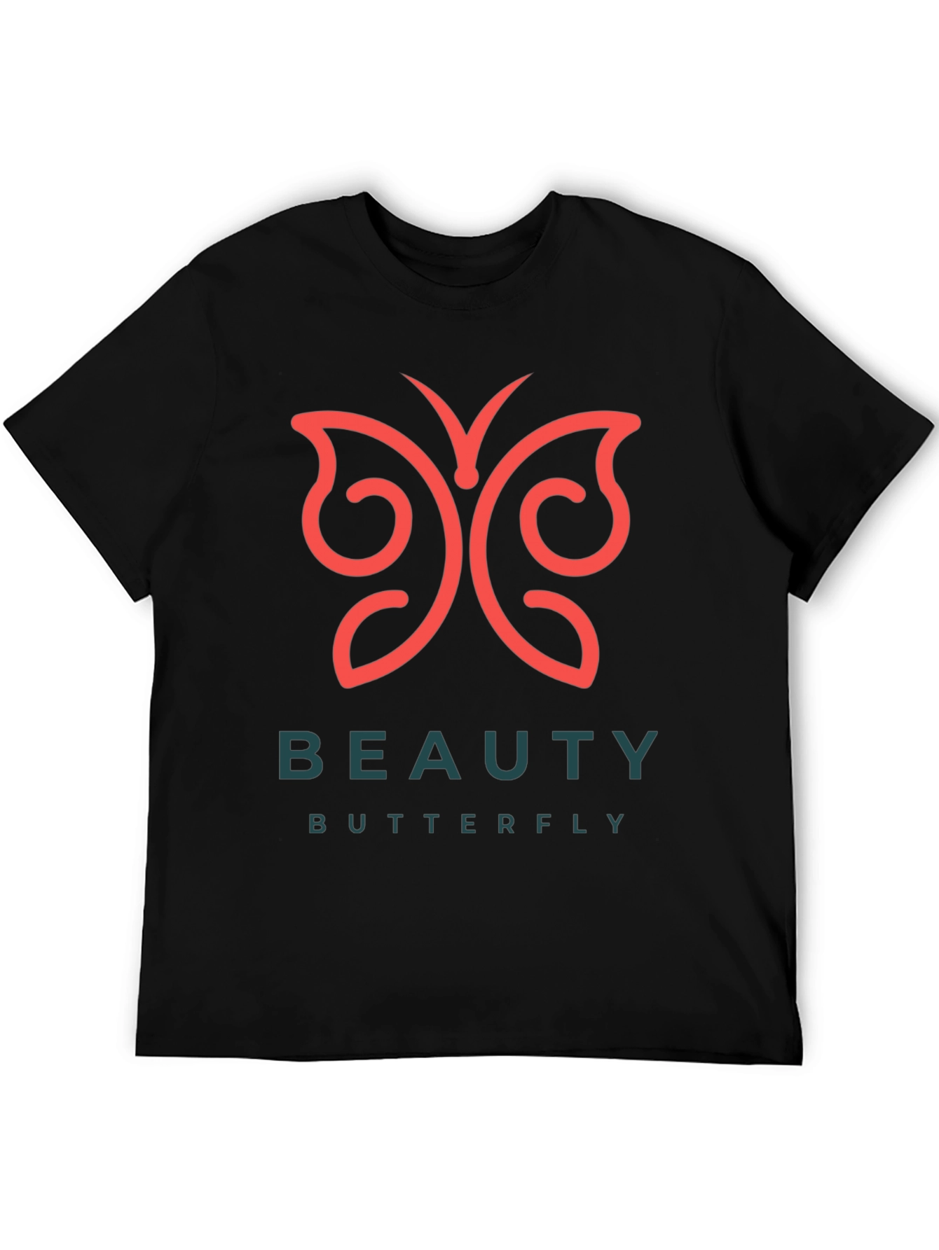 Camiseta Negra Beauty Butterfly para Hombre