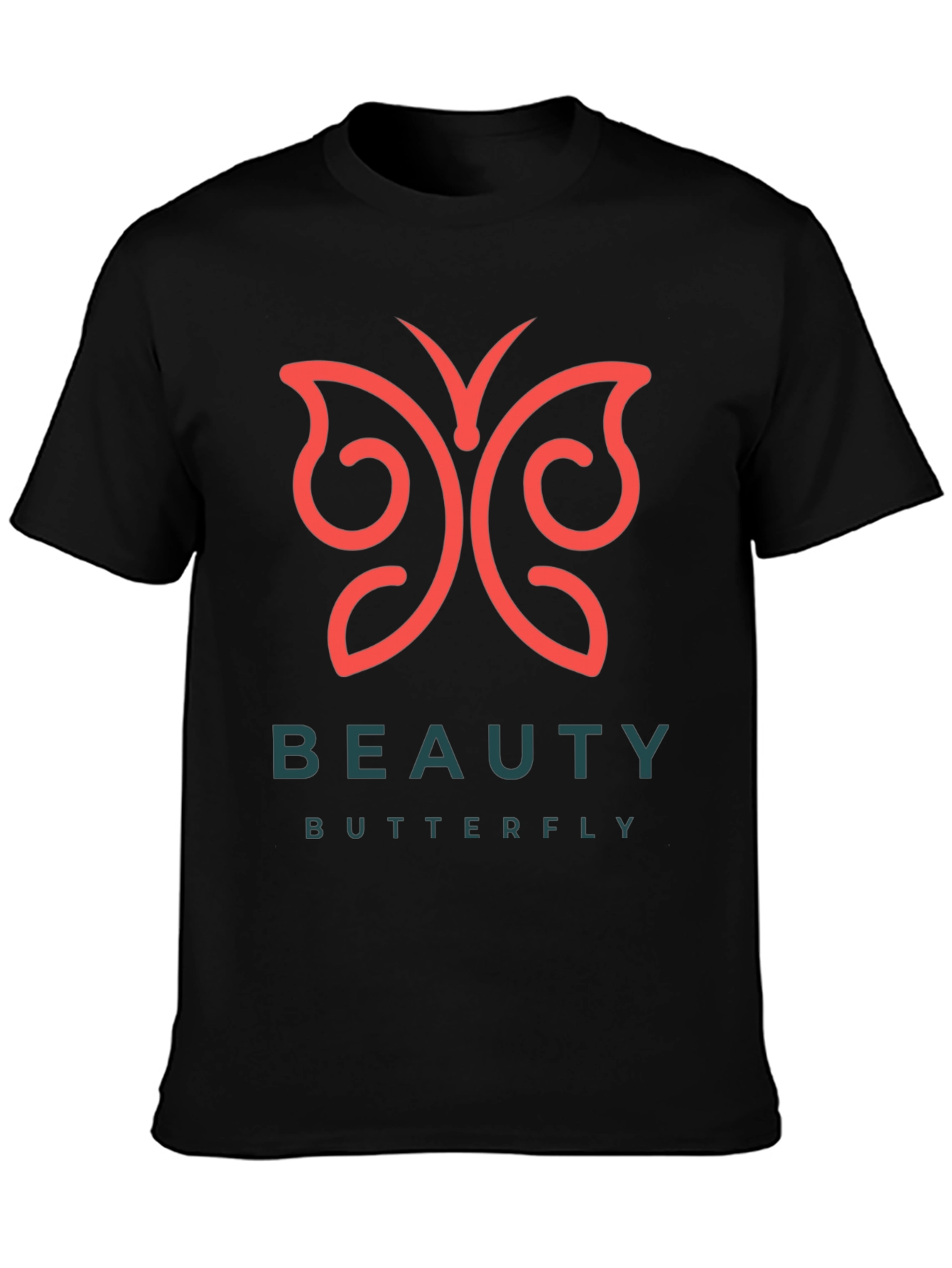 Camiseta Negra Beauty Butterfly para Hombre