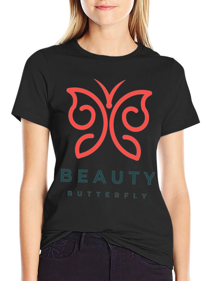 Camiseta Negra Beauty Butterfly para Hombre