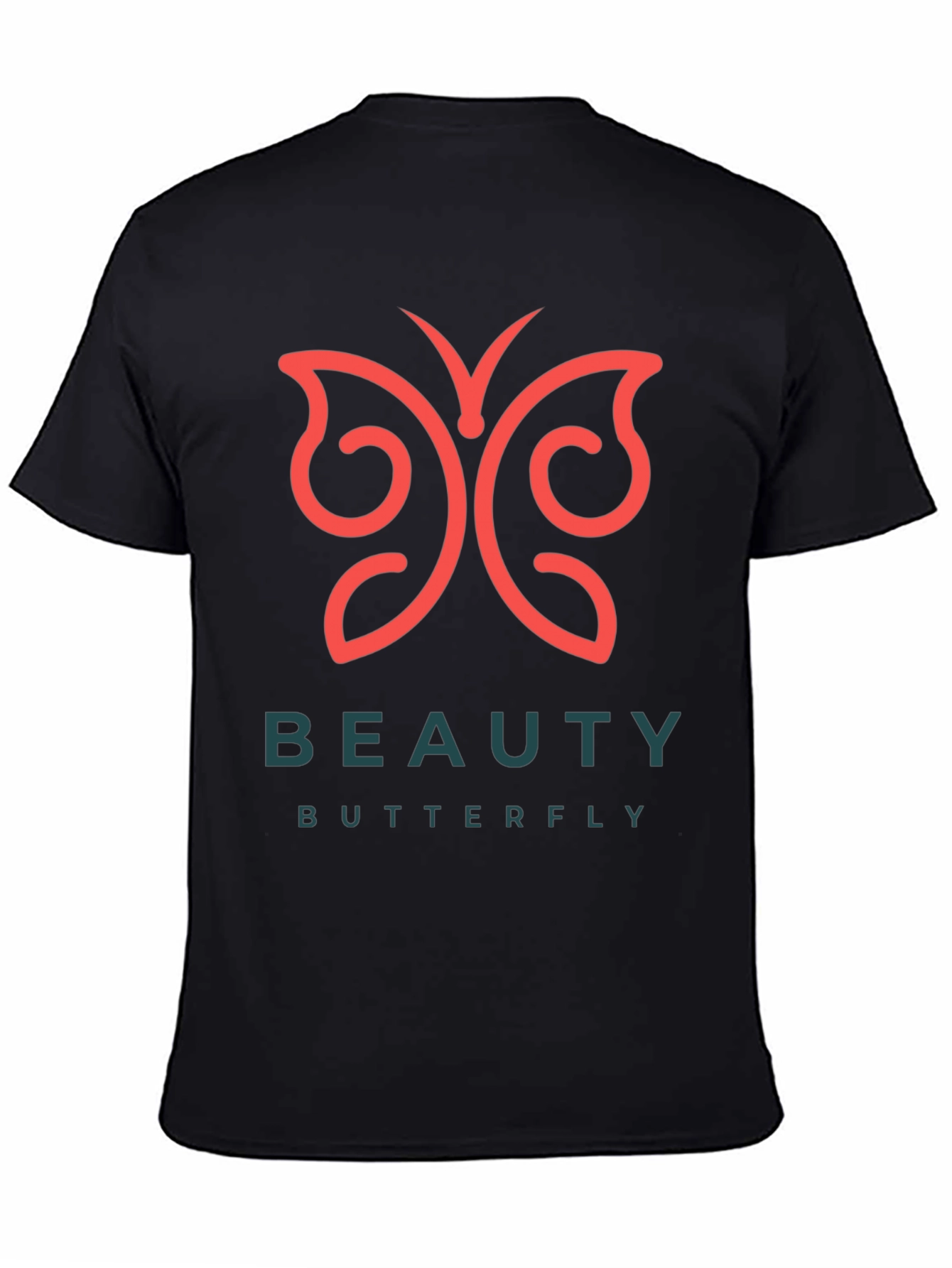 Camiseta Negra Beauty Butterfly para Hombre