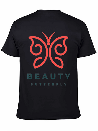 Camiseta Negra Beauty Butterfly para Hombre