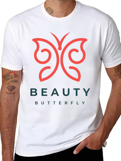 Camiseta Negra Beauty Butterfly para Hombre
