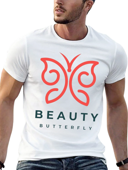 Camiseta Negra Beauty Butterfly para Hombre