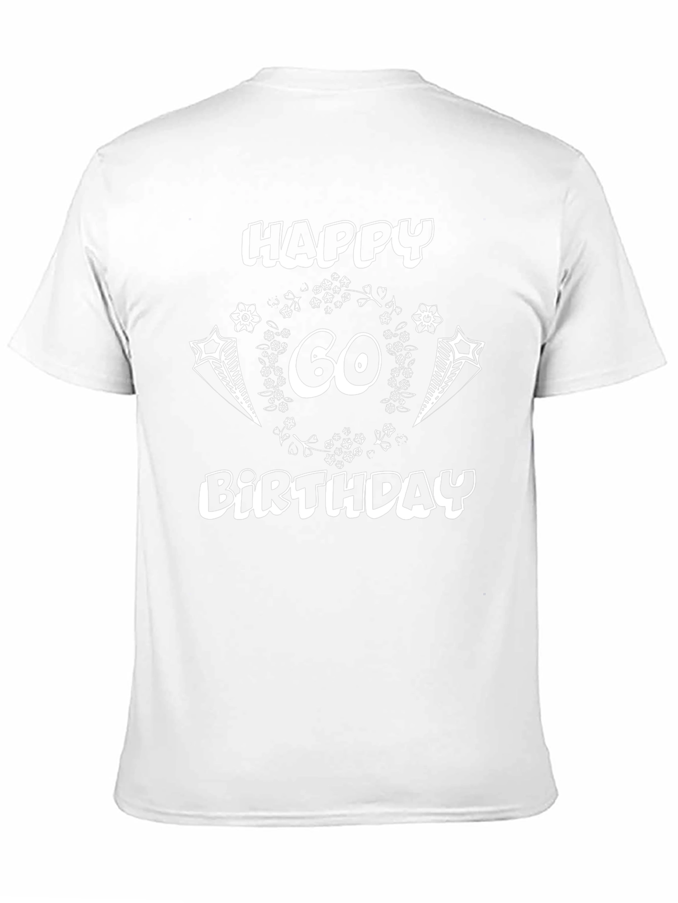 Camiseta Negra Feliz 60 Cumpleaños