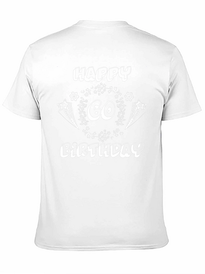 Camiseta Negra Feliz 60 Cumpleaños