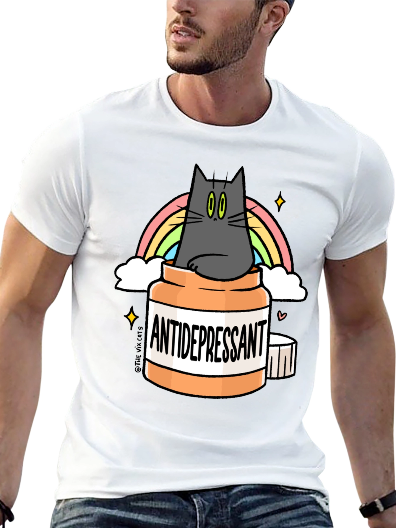 Camiseta Antidepresivo Gatuno - Humor y Estilo