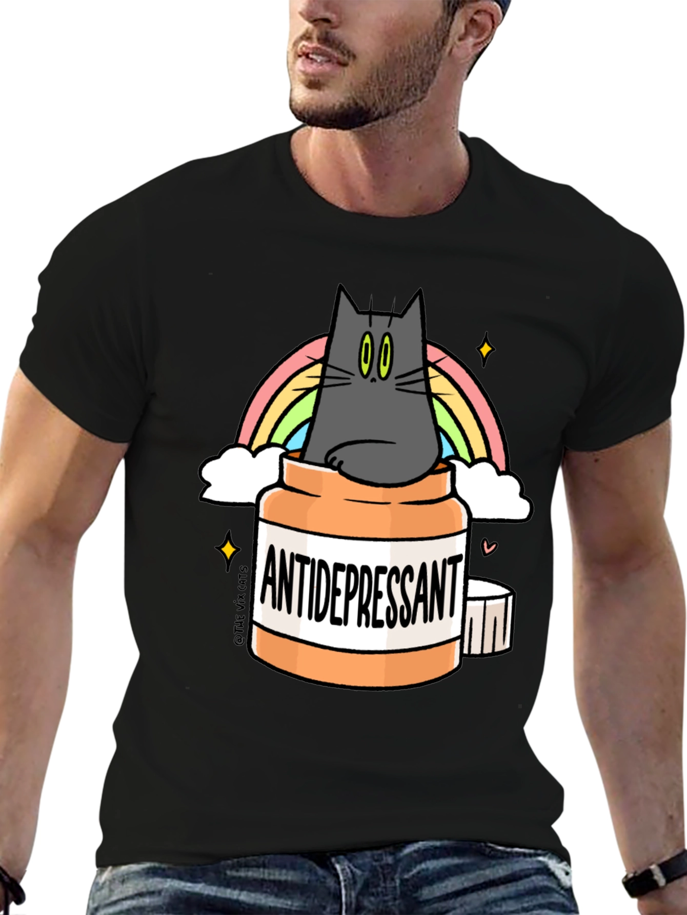 Camiseta Antidepresivo Gatuno - Humor y Estilo
