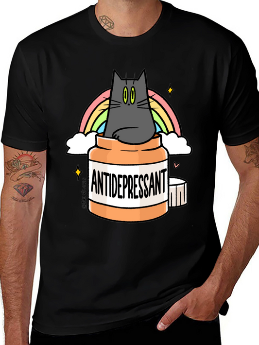 Camiseta Antidepresivo Gatuno - Humor y Estilo