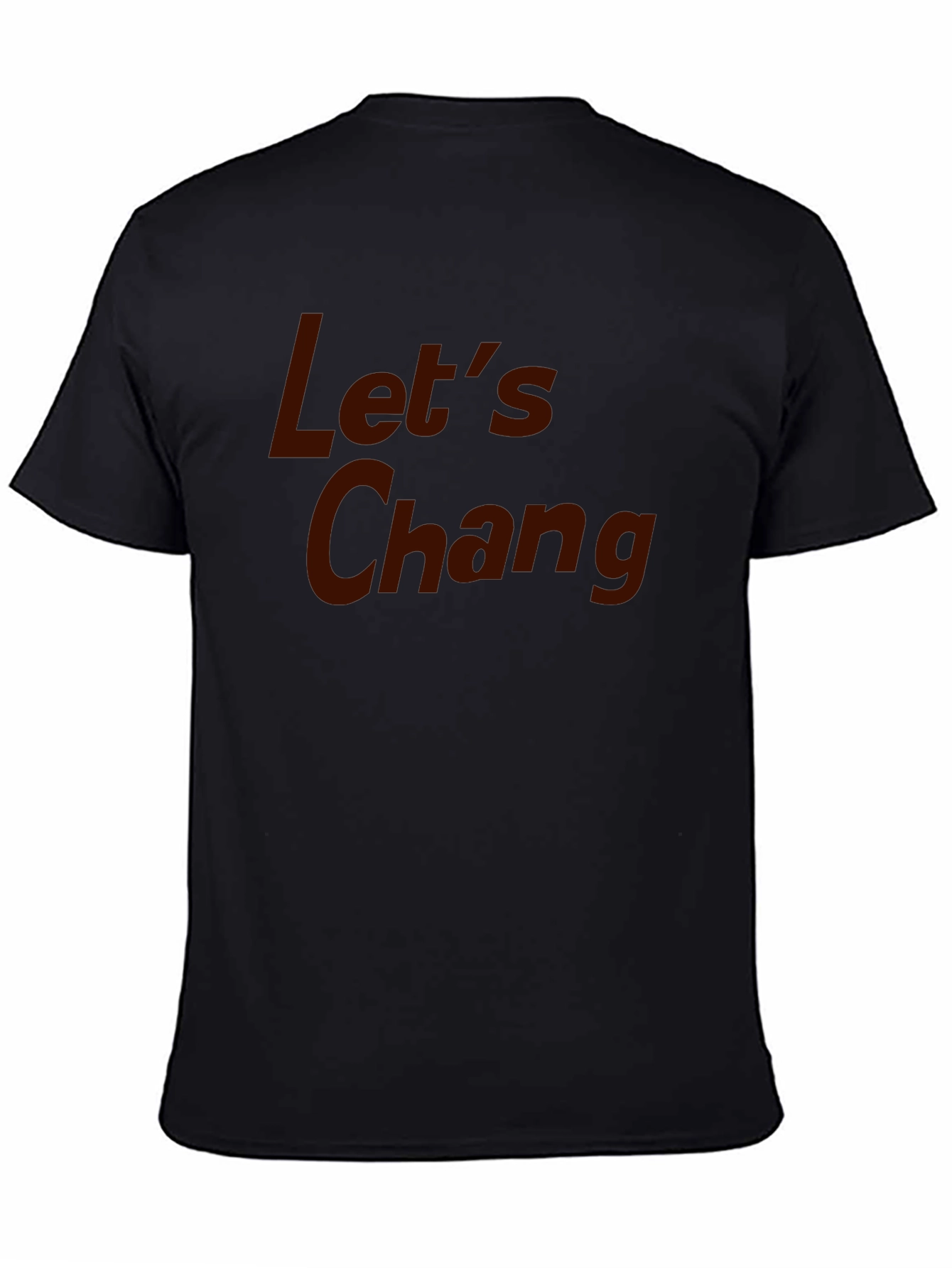 Camiseta Negra con Texto Lets Chang