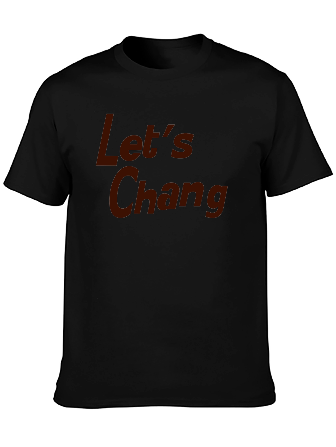 Camiseta Negra con Texto Lets Chang