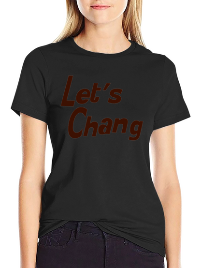 Camiseta Negra con Texto Lets Chang