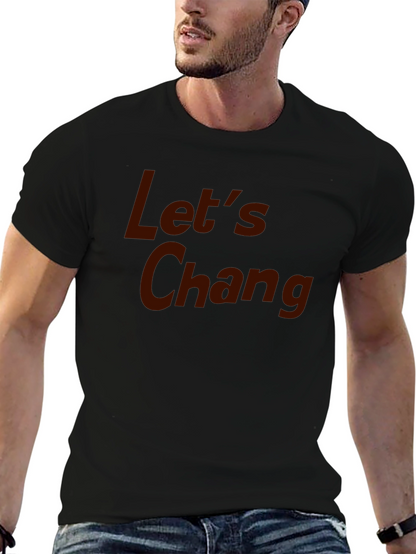 Camiseta Negra con Texto Lets Chang