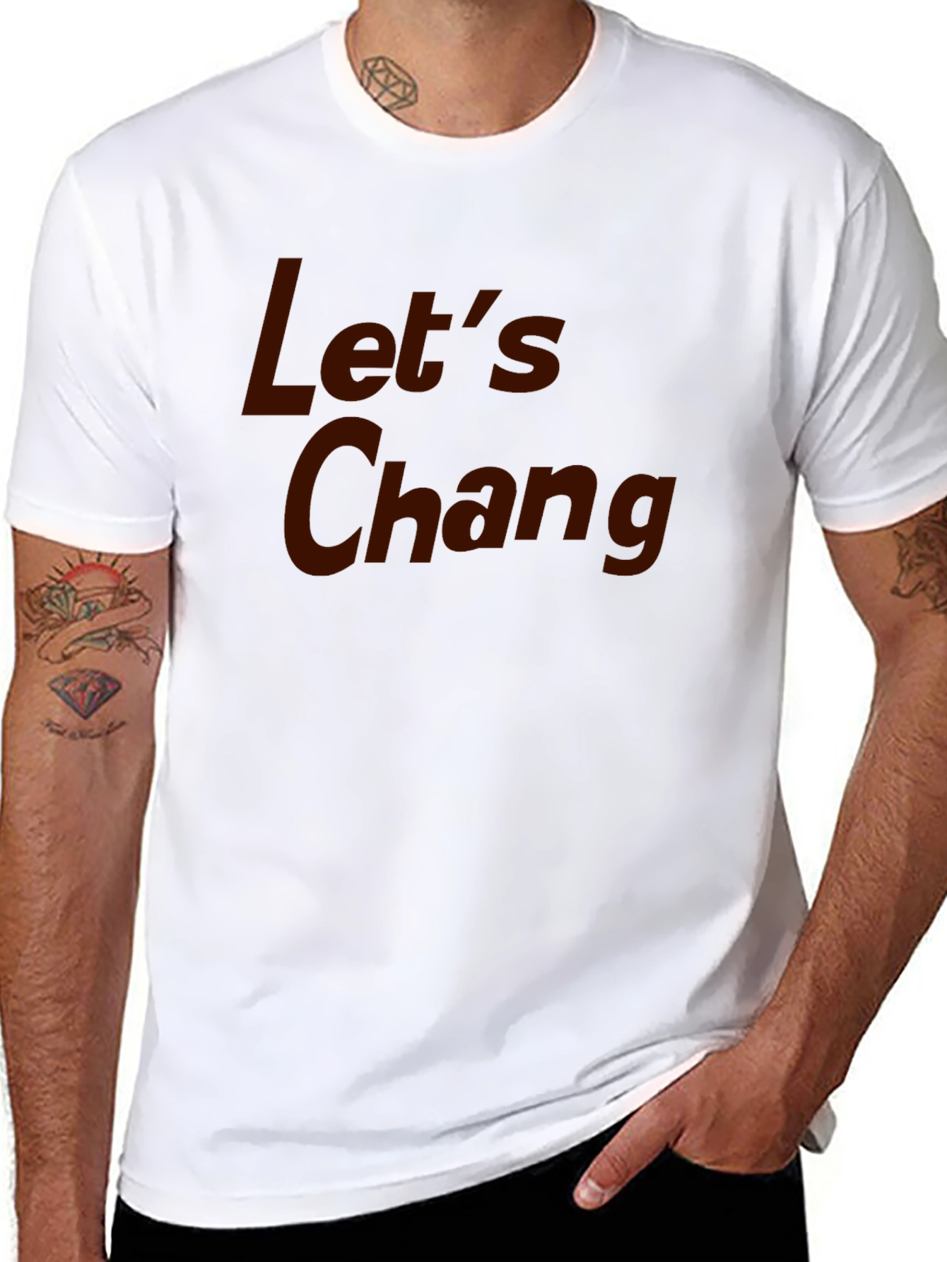 Camiseta Negra con Texto Lets Chang