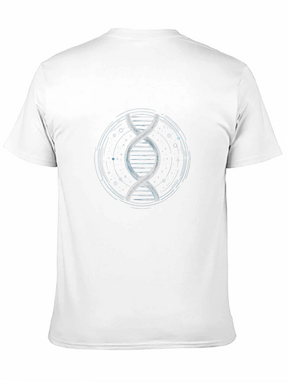 Camiseta Negra con Diseño ADN Espiral Circular