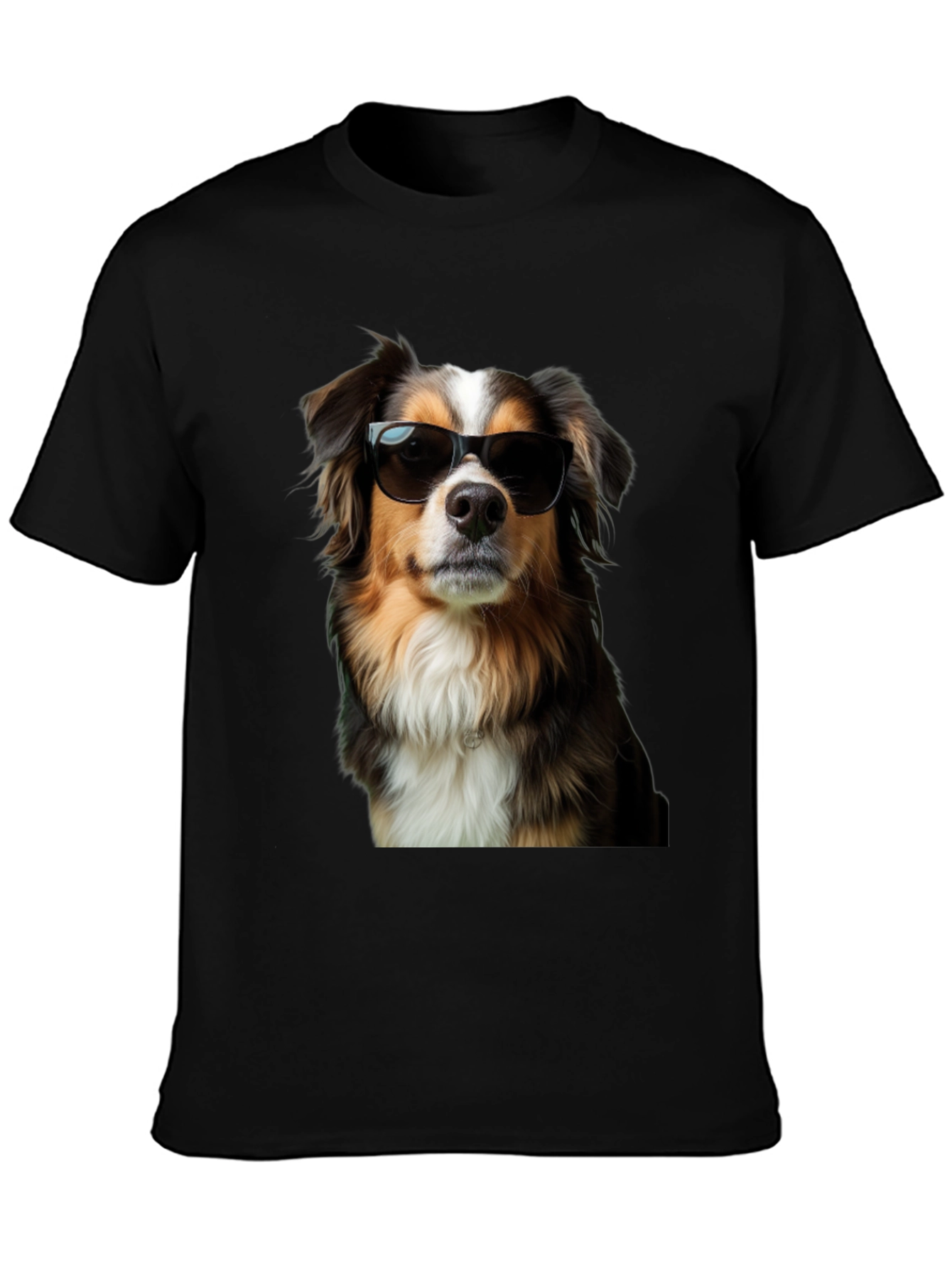 Camiseta Negra con Perro Cool