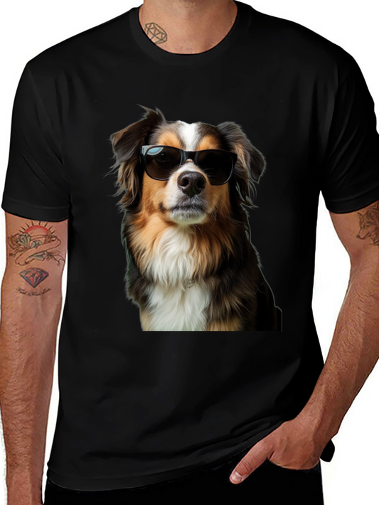 Camiseta Negra con Perro Cool
