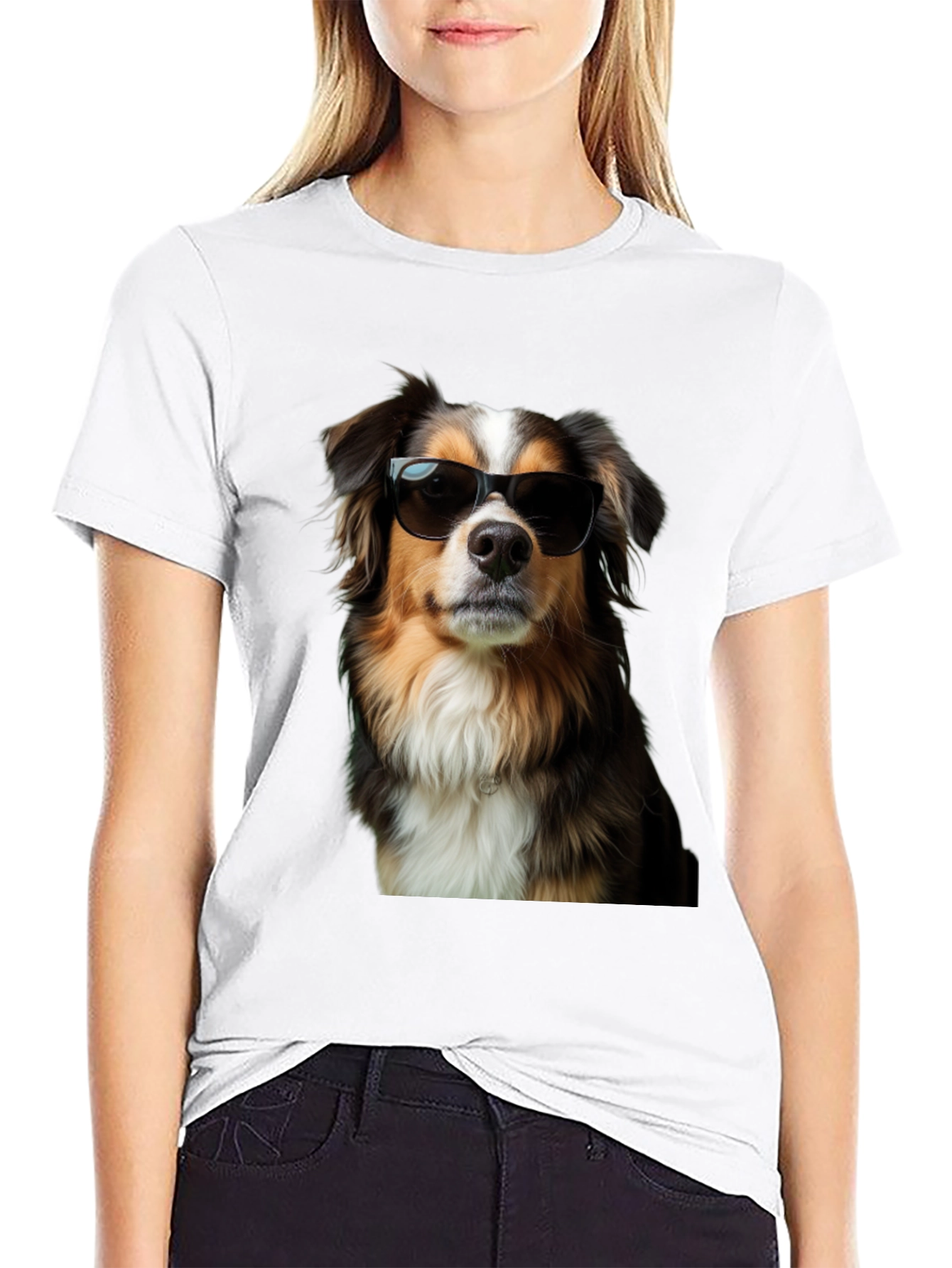 Camiseta Negra con Perro Cool