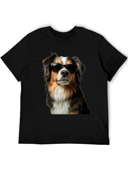 Camiseta Negra con Perro Cool