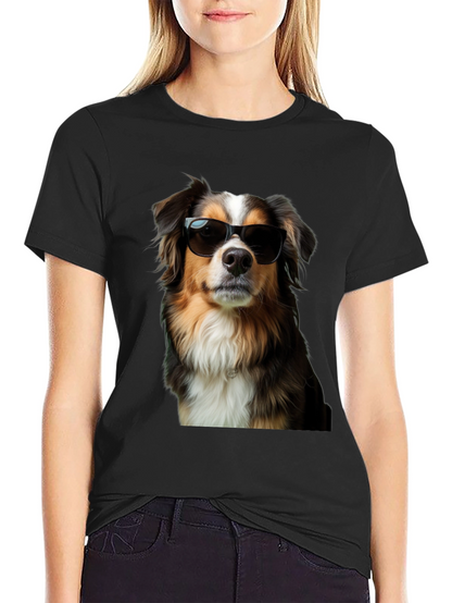 Camiseta Negra con Perro Cool