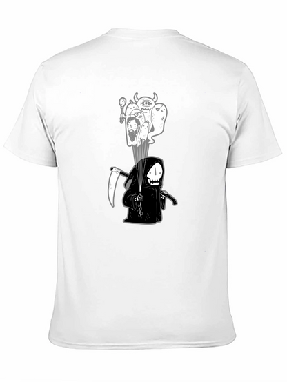 Camiseta negra con ilustración de la Parca y espíritus