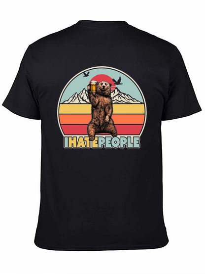 Camiseta Oso I Hate People - Diseño Divertido