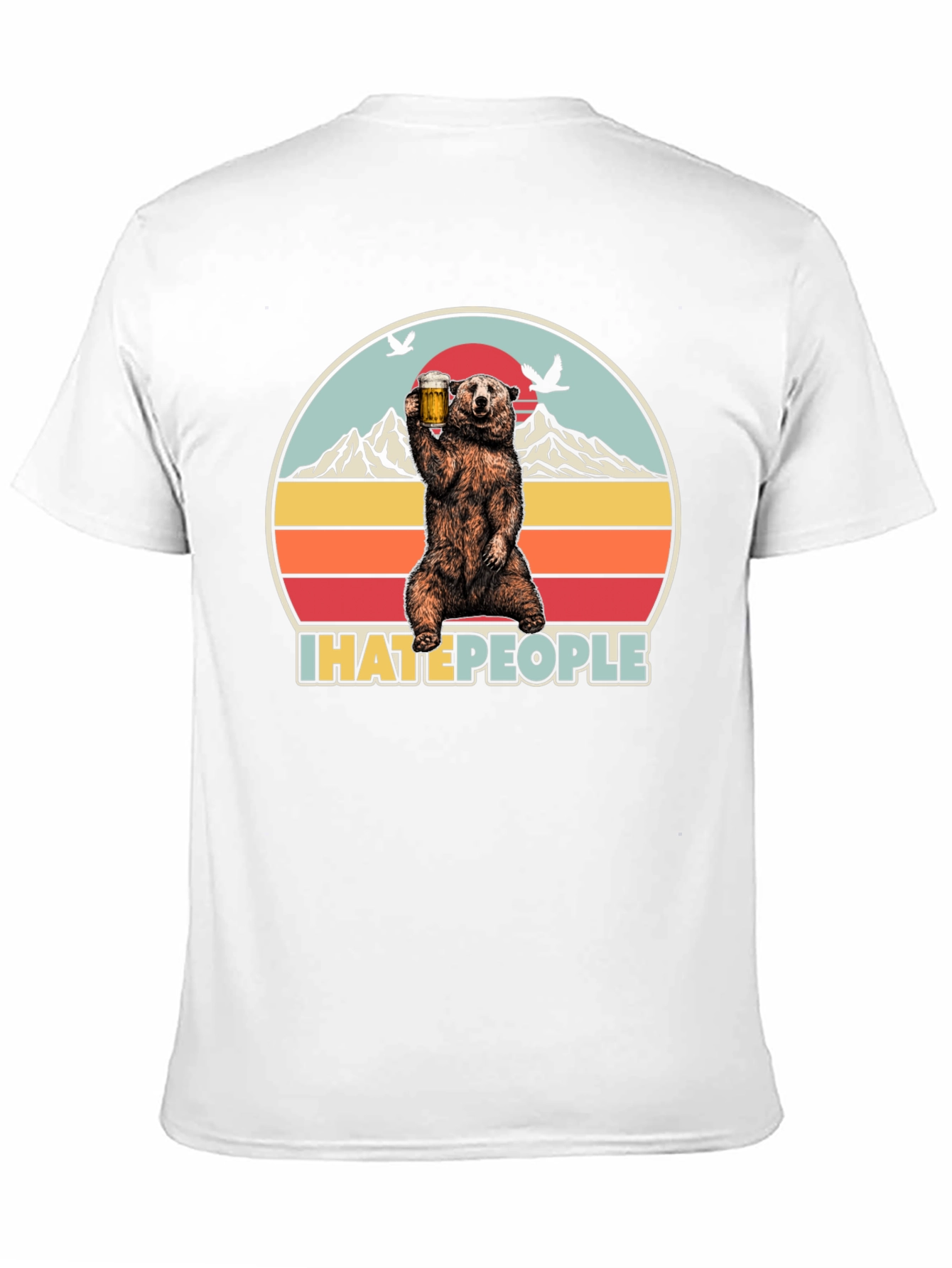 Camiseta Oso I Hate People - Diseño Divertido