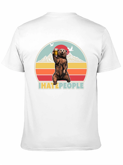 Camiseta Oso I Hate People - Diseño Divertido
