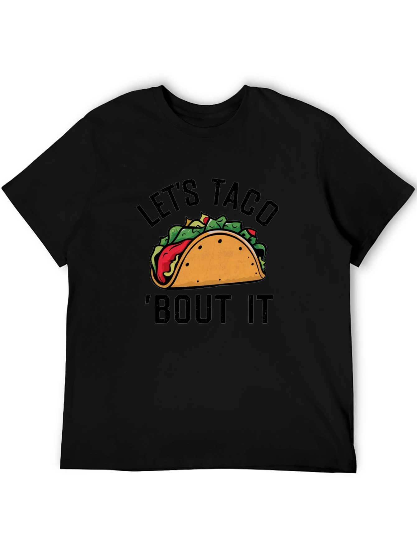 Camiseta Negra con Estampado Lets Taco Bout It