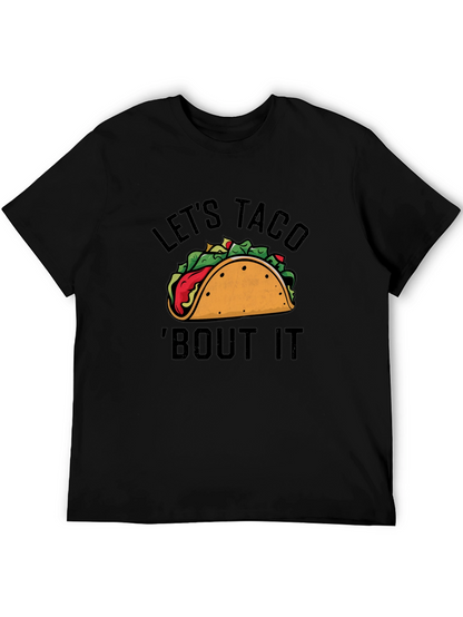 Camiseta Negra con Estampado Lets Taco Bout It