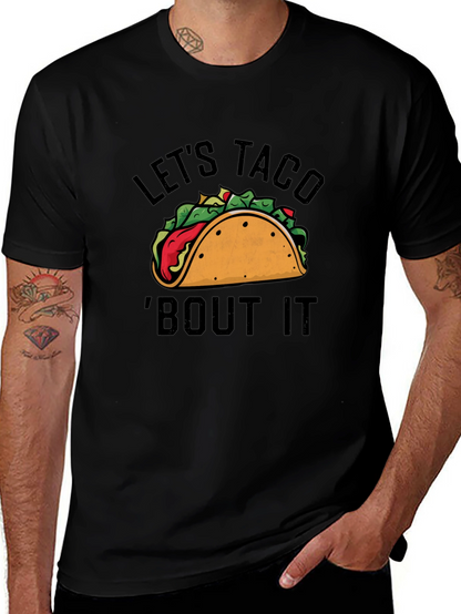 Camiseta Negra con Estampado Lets Taco Bout It