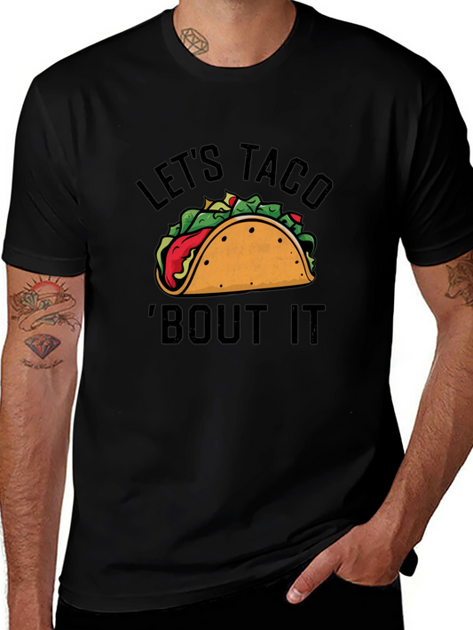 Camiseta Negra con Estampado Lets Taco Bout It