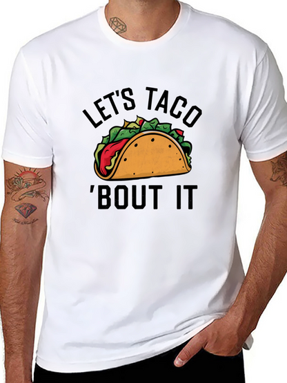 Camiseta Negra con Estampado Lets Taco Bout It